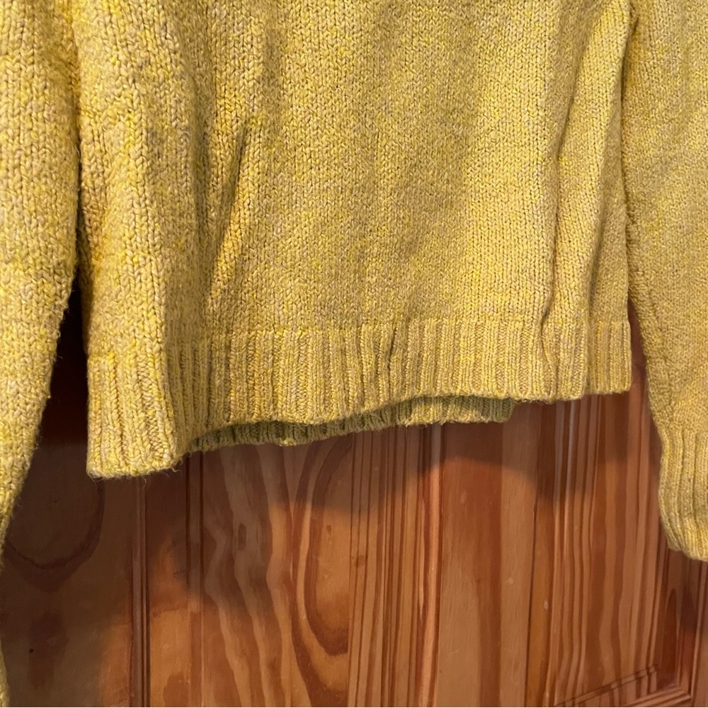 American Eagle Outfitters Mustard Fair Isle Yoke Crewneck Sweater - Picture 3 of 9